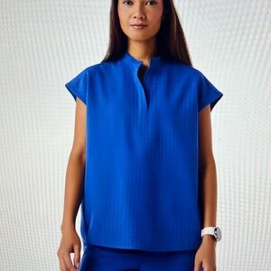 FIGS Scrub Top and Bottom in Winning Blue